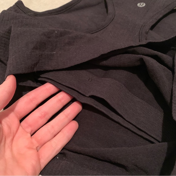 Charcoal black gray Lululemon tank top with built in bra - 6 - Picture 7 of 7